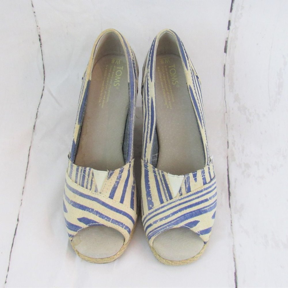 Toms Women's Wedge Heel Open Toe Espadrilles